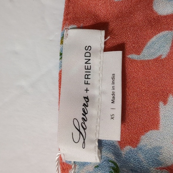 Lovers + Friends Pink & Blue Floral Crop Top xs - Picture 6 of 6